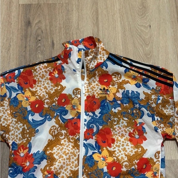 Adidas HER Studio London Track Jacket Top Floral Size XS - Picture 2 of 5